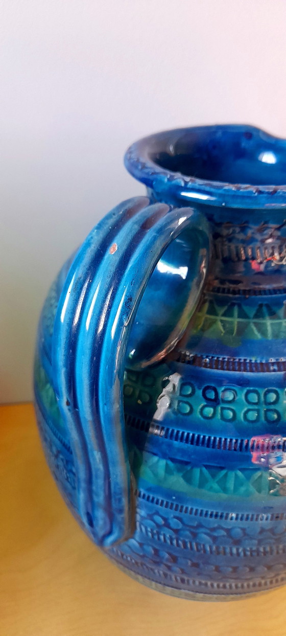 Image 1 of Bitossi Ceramic Vase, Aldo Londi, Rimini Blu