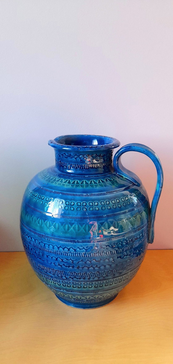 Image 1 of Bitossi Ceramic Vase, Aldo Londi, Rimini Blu