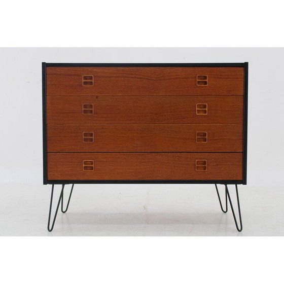 Image 1 of Vintage teak chest of drawers with teak drawers, Denmark 1960