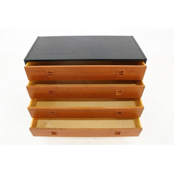 Image 1 of Vintage teak chest of drawers with teak drawers, Denmark 1960