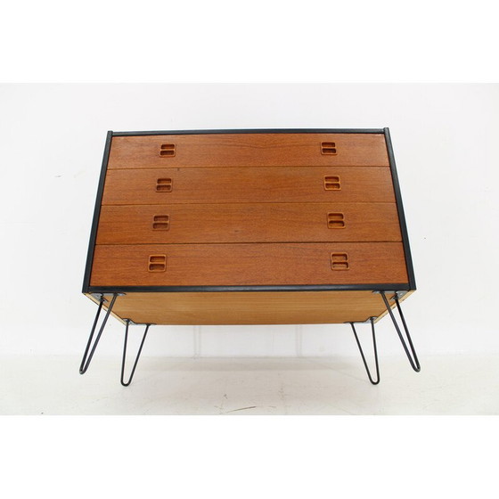Image 1 of Vintage teak chest of drawers with teak drawers, Denmark 1960