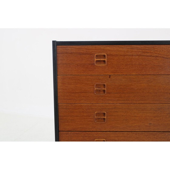Image 1 of Vintage teak chest of drawers with teak drawers, Denmark 1960