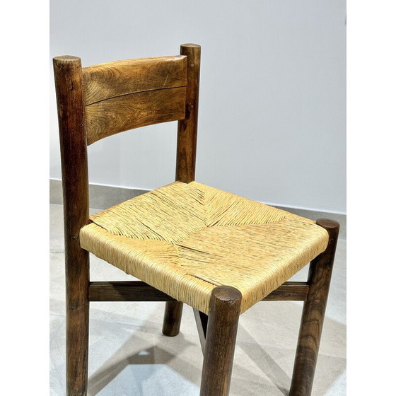 Image 1 of Pair of vintage ash chairs by Charlotte Perriand Merribel, 1950