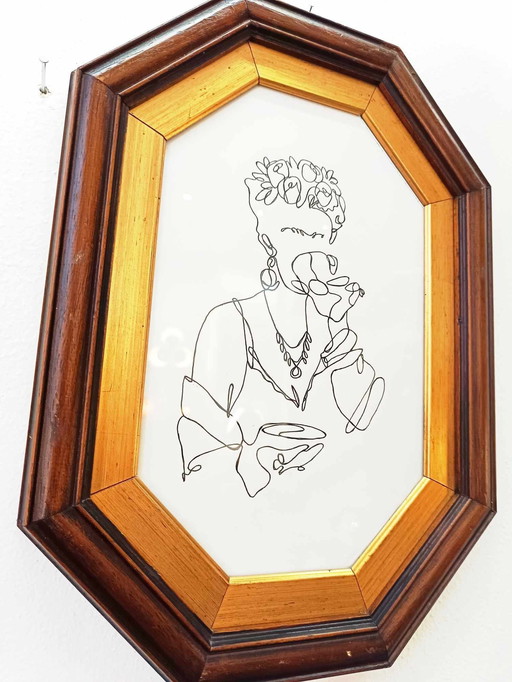 2x Art Deco Frida Kahlo frames