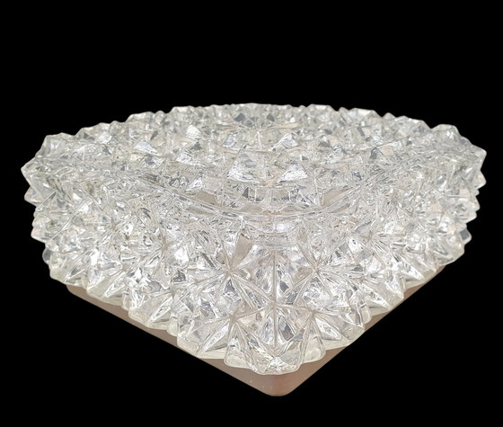 Image 1 of 1919 Vintage Glass Ceiling Lamp Erco