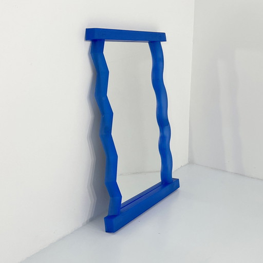  Postmodern Blue Mirror From Ikea, 1990S