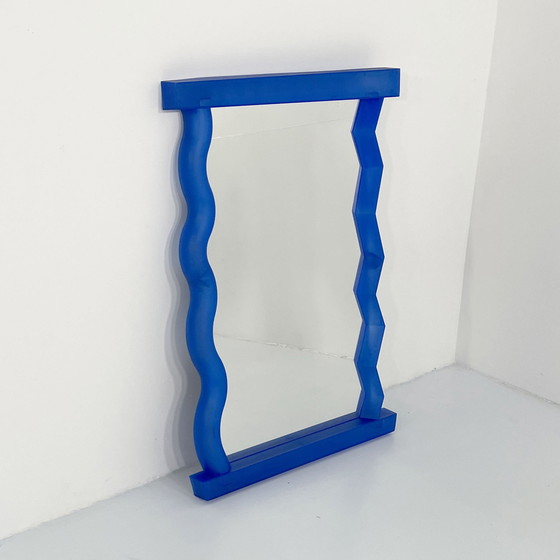 Image 1 of  Postmodern Blue Mirror From Ikea, 1990S