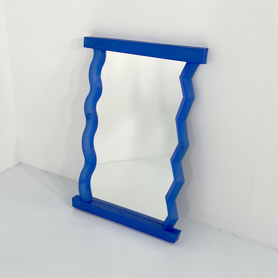 Image 1 of  Postmodern Blue Mirror From Ikea, 1990S