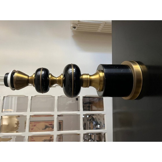 Image 1 of Lampada vintage in metallo laccato nero e metallo dorato per Delmas, 1970