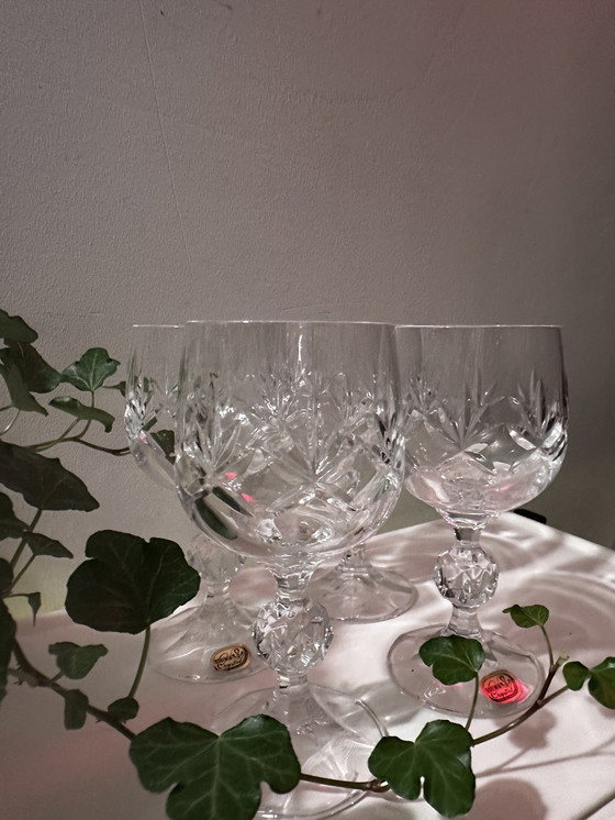 Image 1 of 4 Crystal Wine Glasses