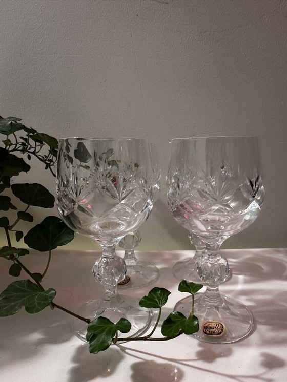 Image 1 of 4 Crystal Wine Glasses