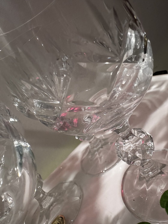 Image 1 of 4 Crystal Wine Glasses