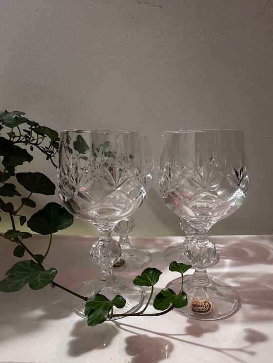 Image 1 of 4 Crystal Wine Glasses