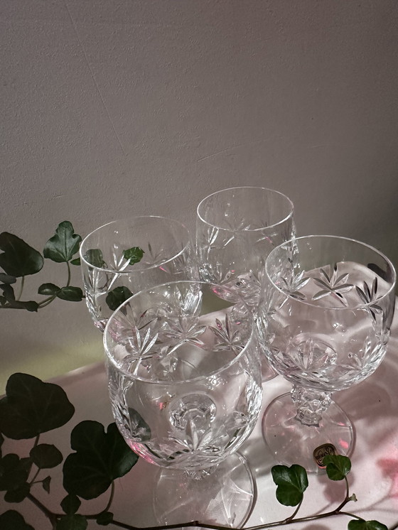 Image 1 of 4 Crystal Wine Glasses