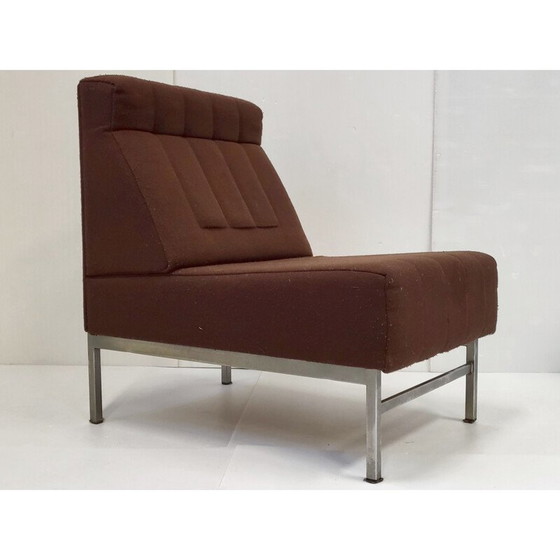 Image 1 of Poltrona vintage in tessuto marrone