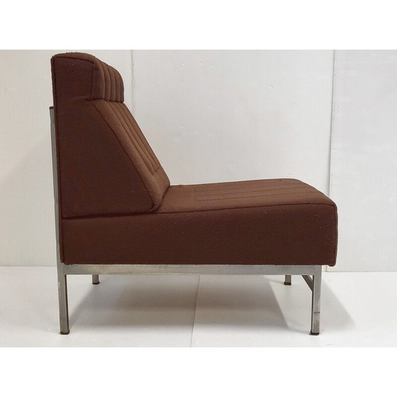 Image 1 of Poltrona vintage in tessuto marrone