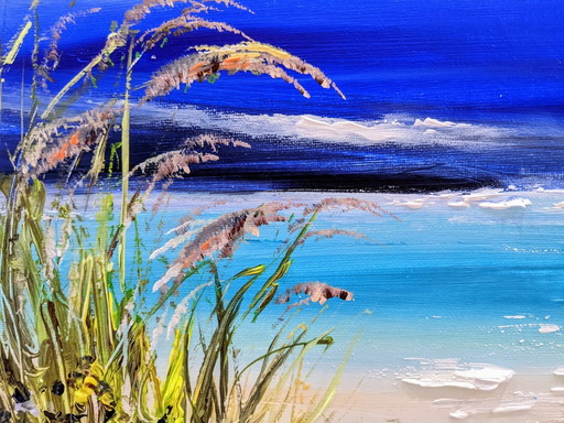 Artist Painting - Evelina Vine - Coastal Grasses