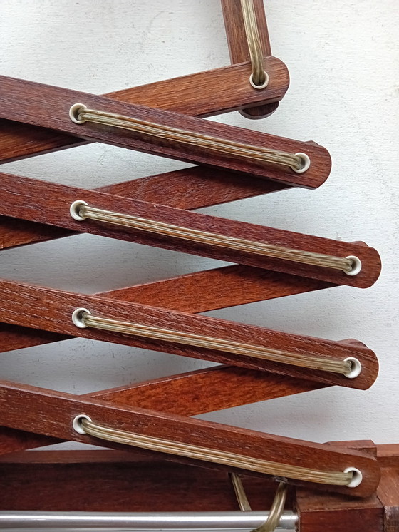 Image 1 of Teak Harmonica Lamp Scissor Lamp Wall Lamp Without Shade