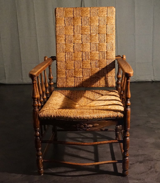 Bobbin armchair in Jacobean style, 1900s