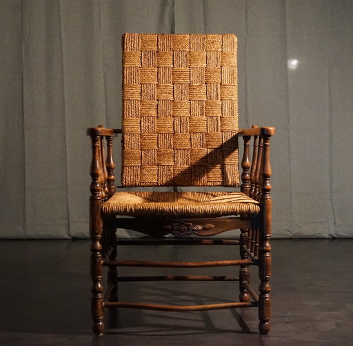 Bobbin armchair in Jacobean style, 1900s