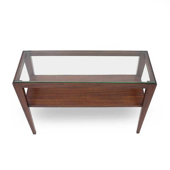 Image 1 of Rectangular Coffee Table With Glass Top, 1950S