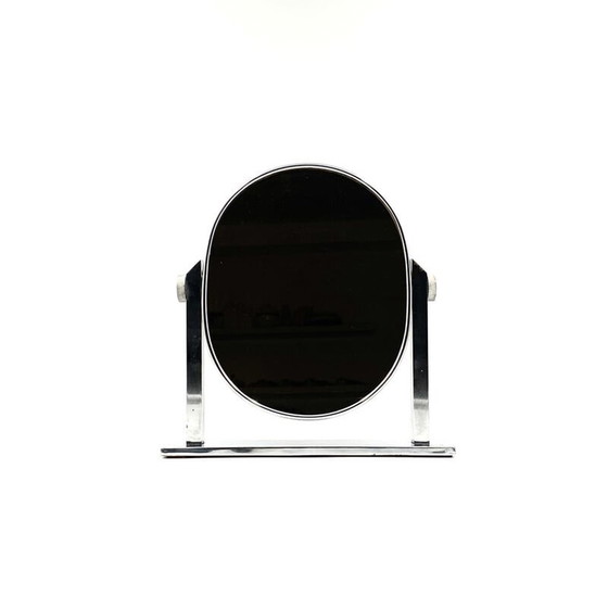 Image 1 of Mid-century nickel-plated brass table mirror, Italy 1960s