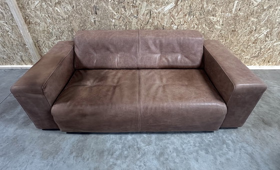 Image 1 of Molinari Leather 2 1/2 Seater Sofa.