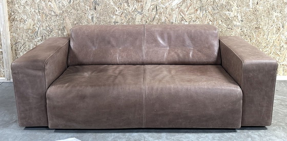 Image 1 of Molinari Leather 2 1/2 Seater Sofa.