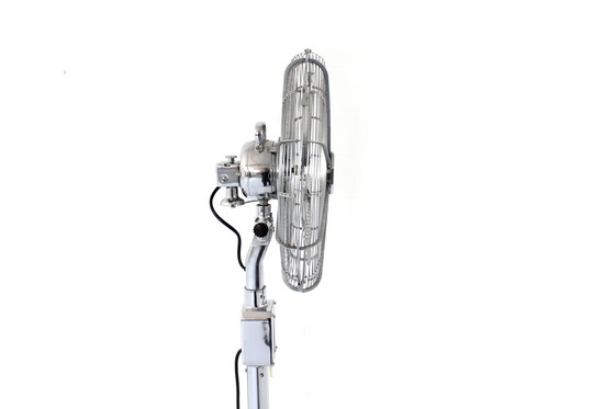 Image 1 of Luxury CINNI Design pedestal fan /Stand-Ventator in chrome with oscillation and 3 speeds, USA 1920s