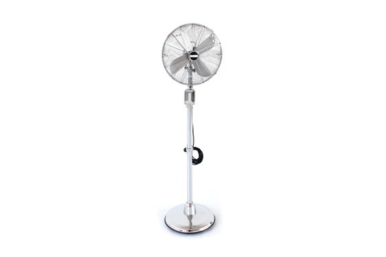 Image 1 of Luxury CINNI Design pedestal fan /Stand-Ventator in chrome with oscillation and 3 speeds, USA 1920s