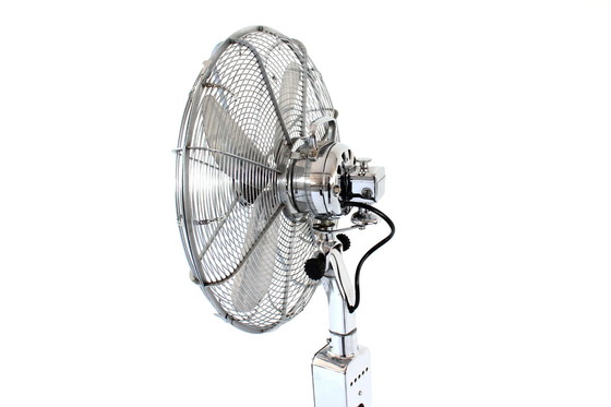 Image 1 of Luxury CINNI Design pedestal fan /Stand-Ventator in chrome with oscillation and 3 speeds, USA 1920s