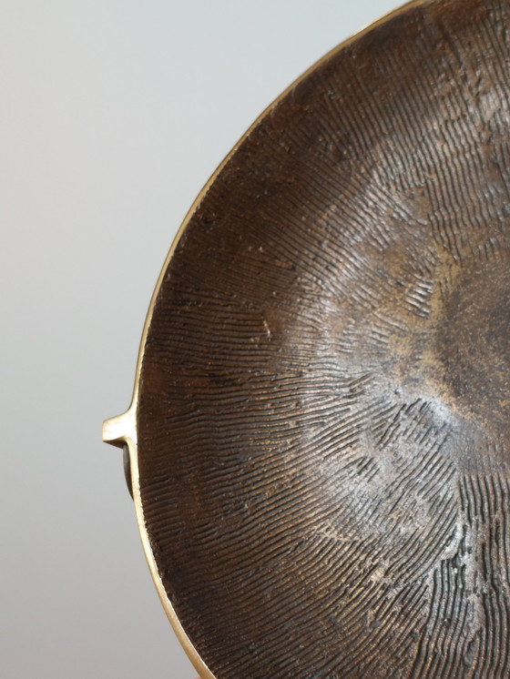 Image 1 of 1X brutalist dalbeck bronze bowl sgraffito bowl