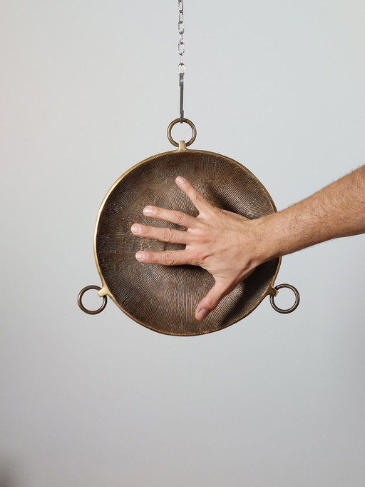 1X brutalist dalbeck bronze bowl sgraffito bowl