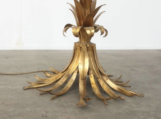 Image 1 of Hans Kögl Gilt Metal Palm Tree Floor Lamp