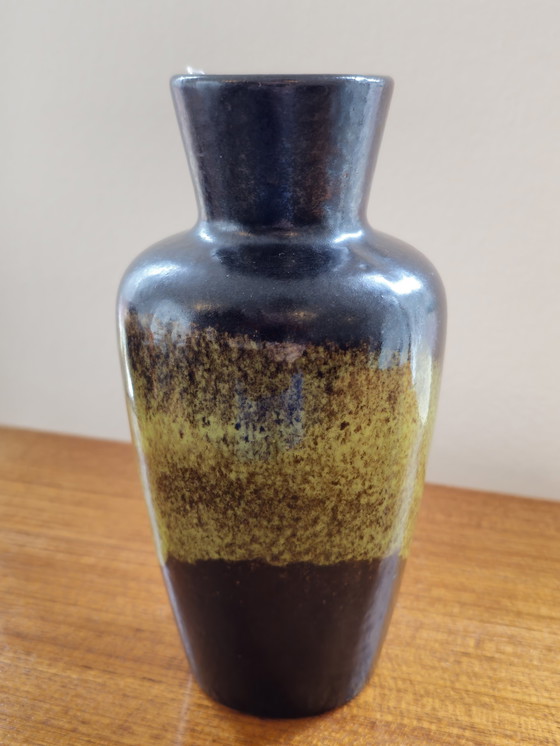 Image 1 of Vintage West Germany Scheurich Vase Green Brown