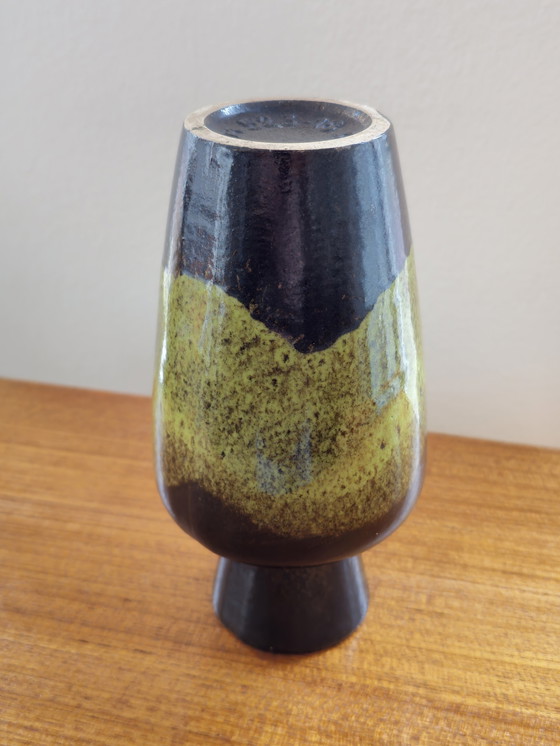 Image 1 of Vintage West Germany Scheurich Vase Green Brown