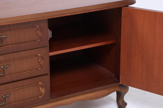 Image 1 of Chippendale style dressing table | Elegant design with folding mirror and drawers | Vintage dresser mirror wood