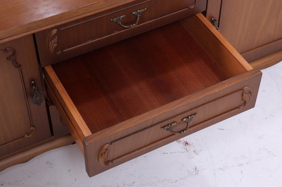 Image 1 of Chippendale style dressing table | Elegant design with folding mirror and drawers | Vintage dresser mirror wood