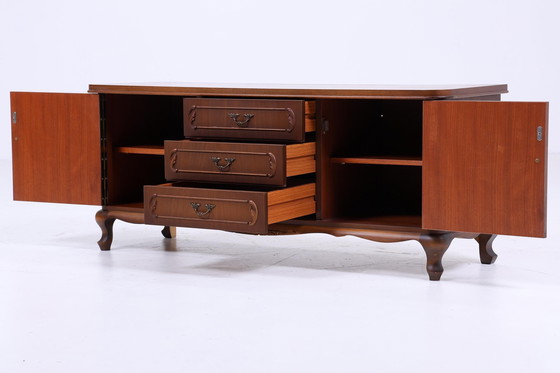 Image 1 of Chippendale style dressing table | Elegant design with folding mirror and drawers | Vintage dresser mirror wood