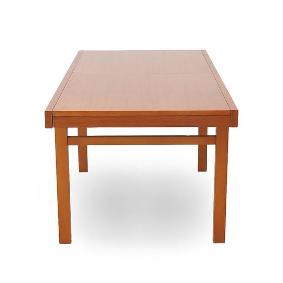 Image 1 of Vintage rectangular solid wood table with extendable top, Italy 1960