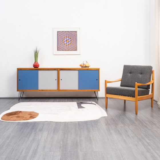 Image 1 of 1960s Sideboard with reversible doors, teak, restored