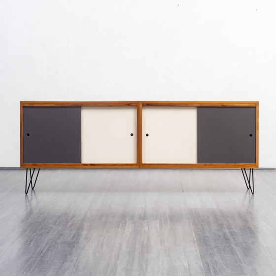 Image 1 of 1960 Sideboard avec portes réversibles, teck, restauré