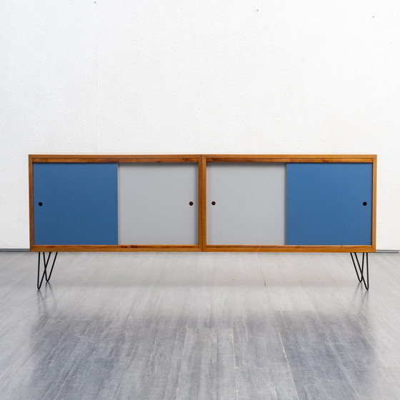 Image 1 of 1960 Sideboard avec portes réversibles, teck, restauré