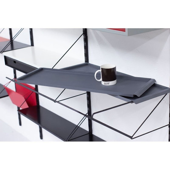 Image 1 of Vintage metal wall unit by Tjerk Reijenga for Pilastro, Holland 1960