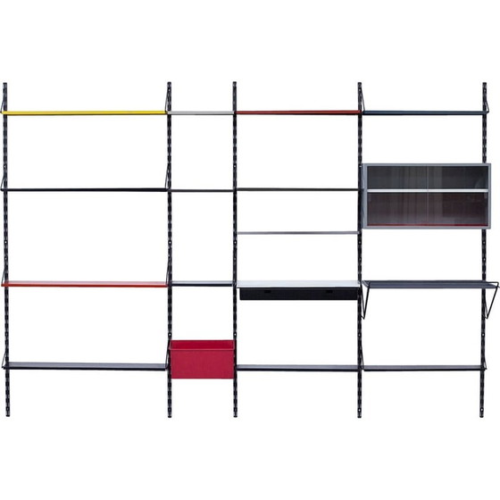 Image 1 of Vintage metal wall unit by Tjerk Reijenga for Pilastro, Holland 1960