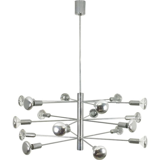 Image 1 of Lampada a sospensione cromata modernista vintage Sputnik per Cosack Lights, Germania 1960