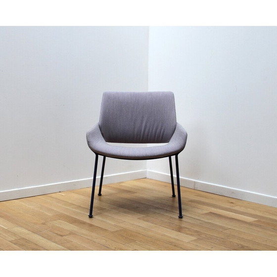 Image 1 of Set of 3 vintage Monk armchairs in stained metal and fabric for Prostoria