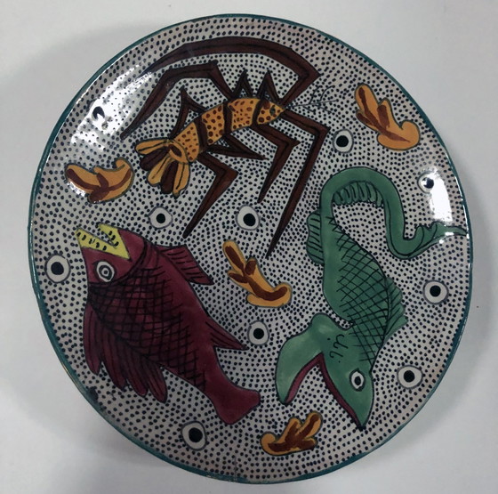 Image 1 of Piatto da parete in ceramica • Piatto vintage • Nabeul • 1970