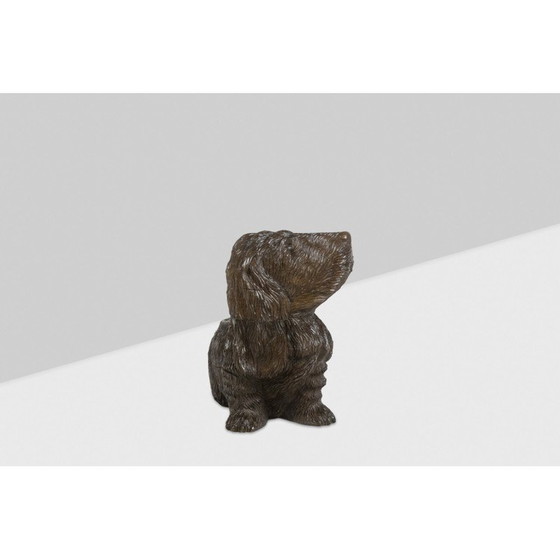 Image 1 of Vintage carved basswood dog, Europe 1900