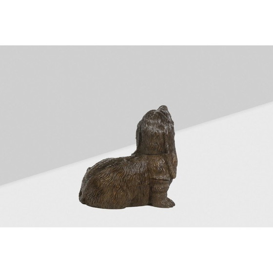 Image 1 of Vintage carved basswood dog, Europe 1900